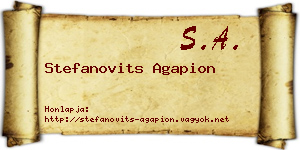 Stefanovits Agapion névjegykártya